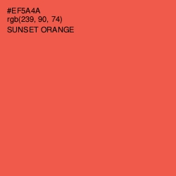 #EF5A4A - Sunset Orange Color Image